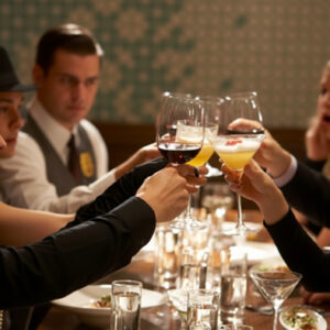 Mystery Crime Dinner Private Group Event Theme 1920s in Berlin.