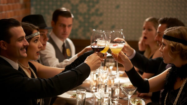 Mystery Crime Dinner Private Group Event Theme 1920s in Berlin.